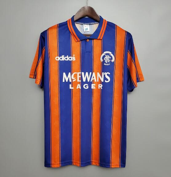 1993-94 Rangers Retro Away Kit Soccer Jersey